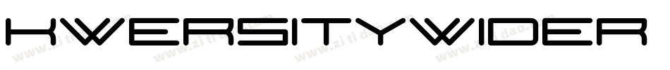 KwersityWider Bold字体转换